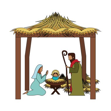 mutlu noel doğuş hıristiyan karikatür
