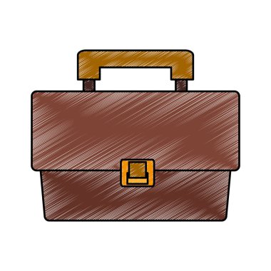 İş evrak çantası sembolü karalama