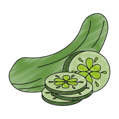 Salatalık taze sebze karalama