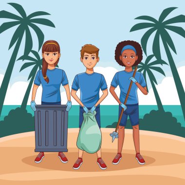 temizlik hizmeti kişi avatar çizgi film karakteri