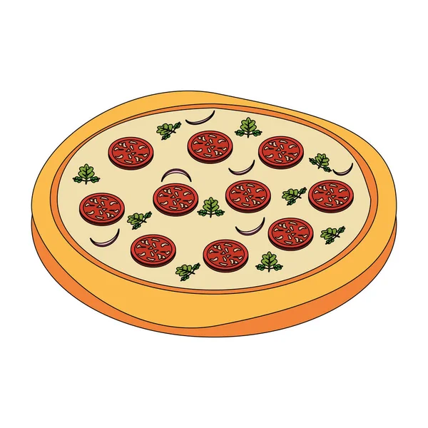 Delicioso diseño de pizza italiana — Vector de stock