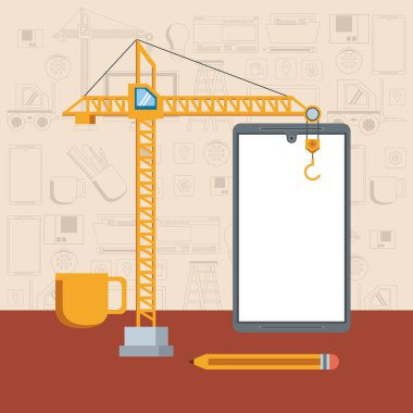 teknoloji aygıtı bakım konsepti çizgi filmi