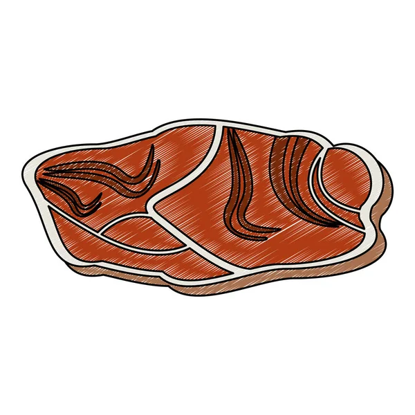 Filete de carne garabato aislado — Archivo Imágenes Vectoriales