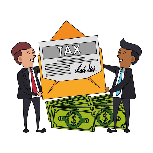 Державний державний податки бізнес мультфільм — стоковий вектор