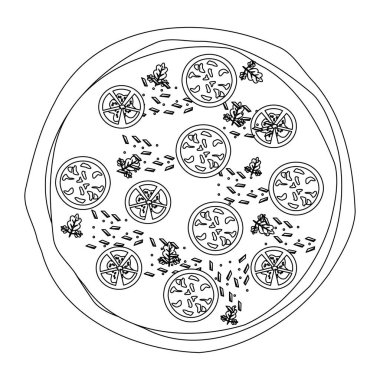 Lezzetli İtalyan pizza tasarımı