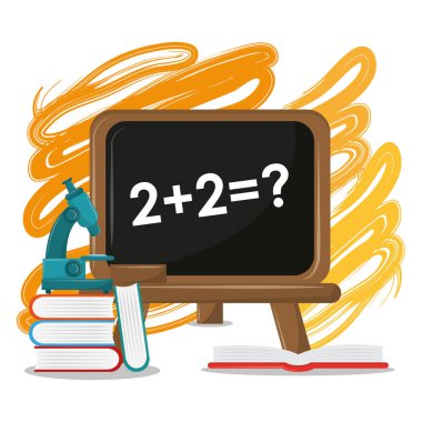 Okul gereçleri çizgi filmlerine geri dön.