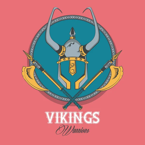 Vikings warriors printed tshirt template — ストックベクタ