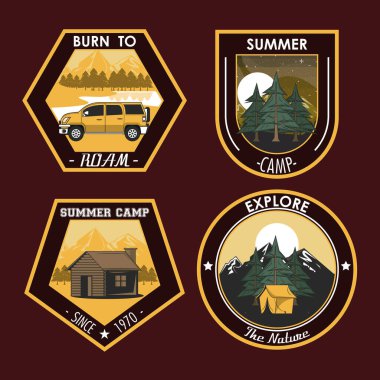 Kamp seti yaz amblemlerini keşfediyor