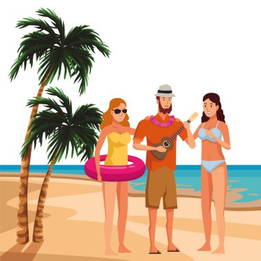 Gençler ve yaz karikatürleri