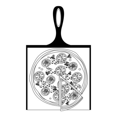 İtalyan pizza tasarımı.