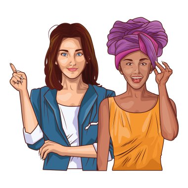 Pop sanat modası ve güzel kadın çizgi filmi