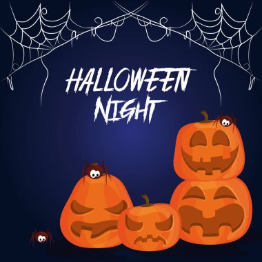 mutlu cadılar bayramı korkunç gece karikatür