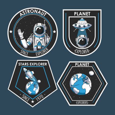 Uzay kaşifi yamaları dizaynı