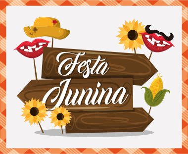festa junina konsept karikatür