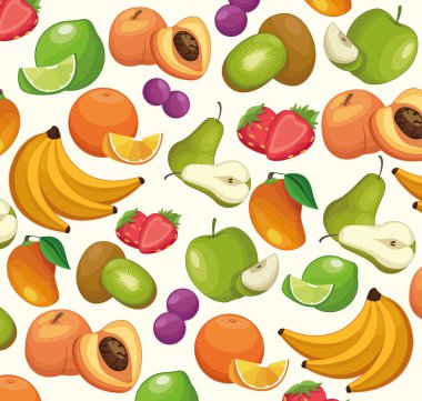 Meyve deseni arkaplan karikatürleri