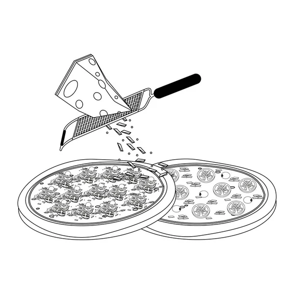 イタリアのピザデザイン — ストックベクタ