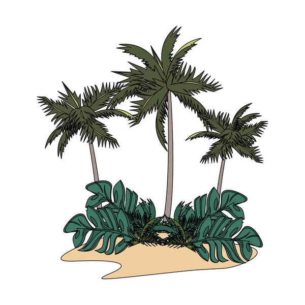 Tropical été relax vacances dessin animé — Image vectorielle