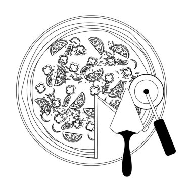 İtalyan pizza tasarımı.