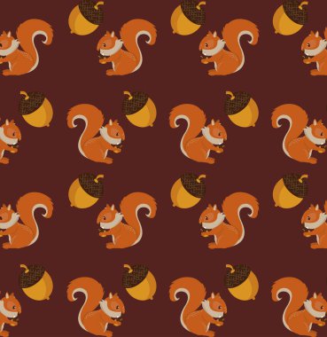 Sincaplar ve fındıklar çizgi film desenleri