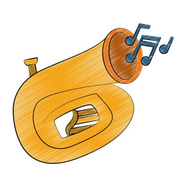 Sousaphone müzik aleti karalama