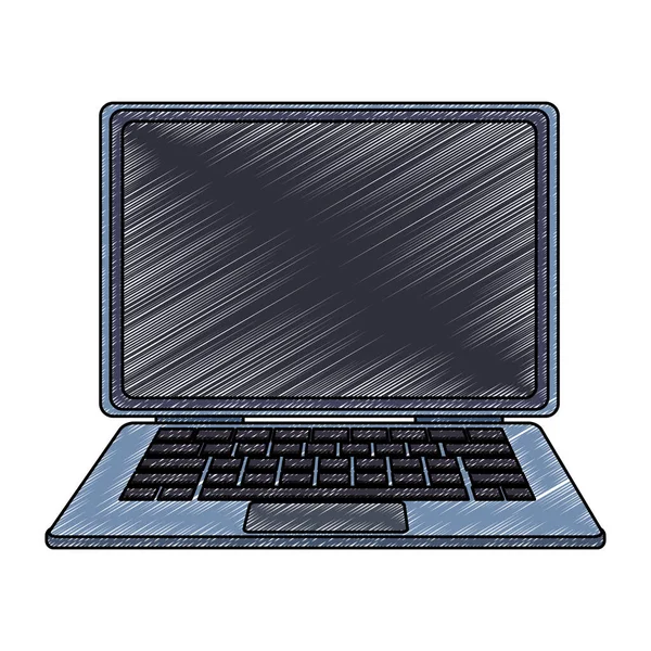 Technologia laptop PC bazgrołów — Wektor stockowy