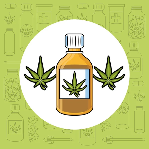 Cannabis natural medicine — Stock Vector