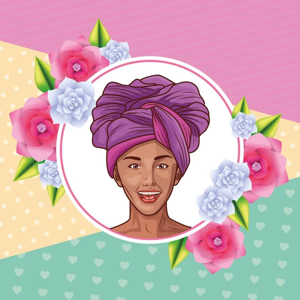 Arte pop hermosa mujer de dibujos animados — Vector de stock