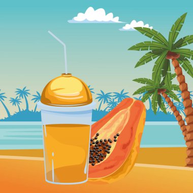 tropikal meyve ve smoothie içecek
