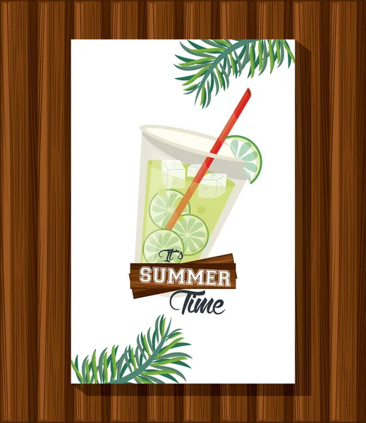 Summer time card and poster — Stock Vector