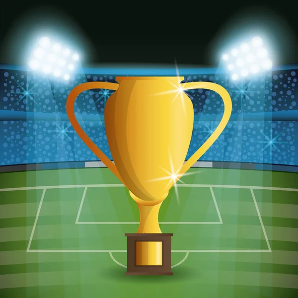 Soccer trophy cup — Stock Vector