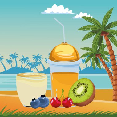 tropikal meyve ve smoothie içecek