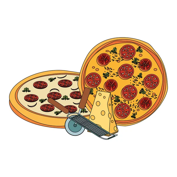 Italiaans pizzasontwerp — Stockvector