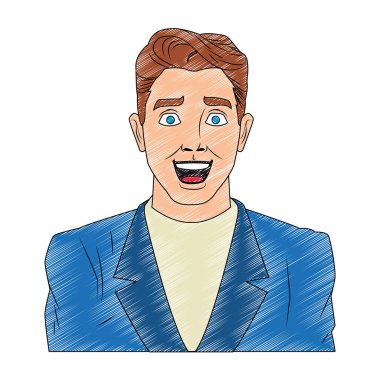 İşadamı pop art karikatür karalama