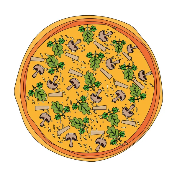 Delizioso design della pizza italiana — Vettoriale Stock