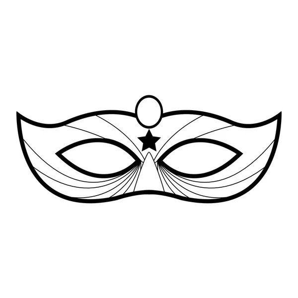 Karneval mask ikon, platt design — Stock vektor