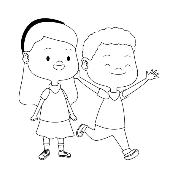 Kreskówka szczęśliwy małe dzieci projekt — Wektor stockowy