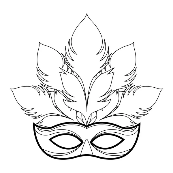 Flat design of Masquerade mask icon — Stock Vector