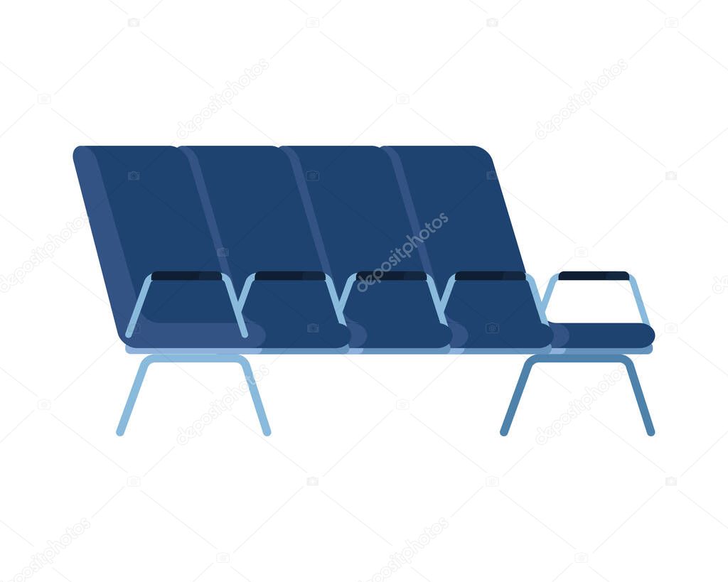 chairs wait room isolated icon