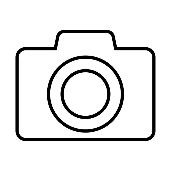 Cámara fotográfica línea estilo icono — Vector de stock