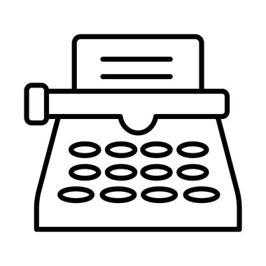 Daktilo makinesi satır biçimi simgesi