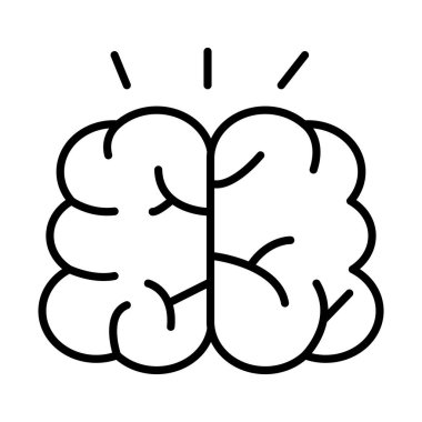 beyin insan çizgi biçimi simgesi