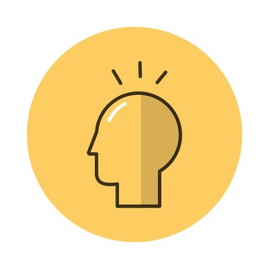 baş profil blok biçimi simgesi