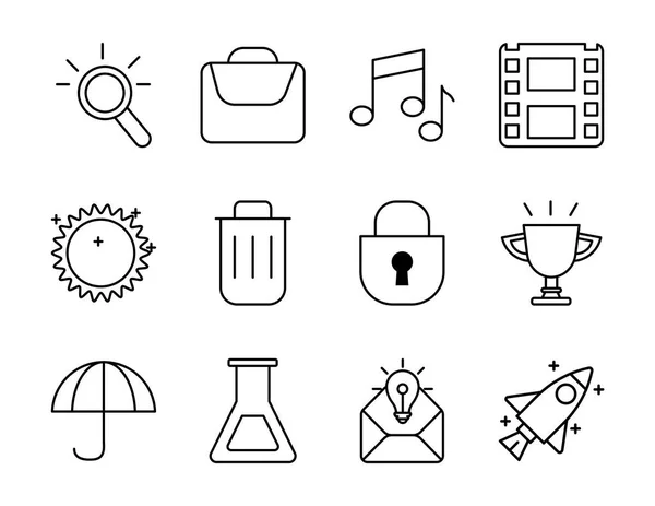 Bundel van designer set pictogrammen — Stockvector