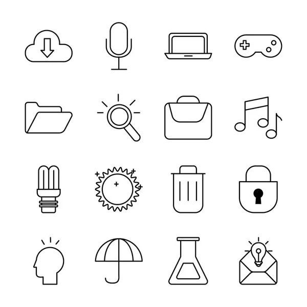 Bundel van designer set pictogrammen — Stockvector