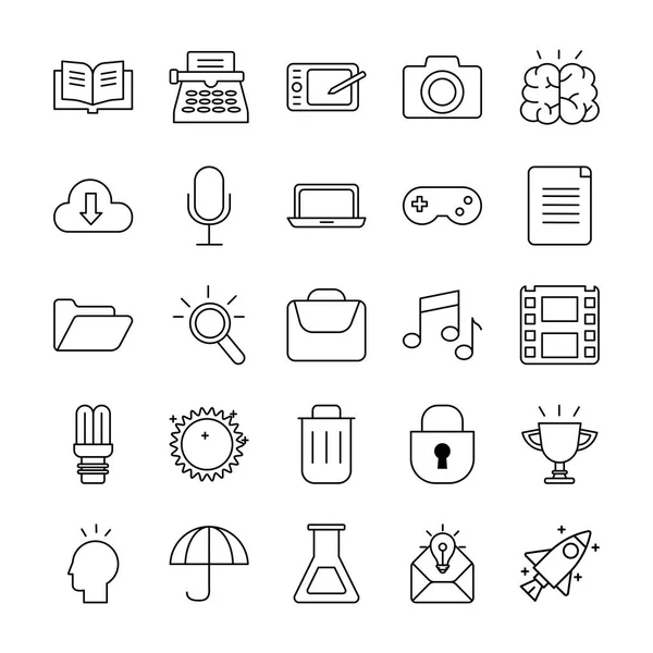 Bundel van designer set pictogrammen — Stockvector