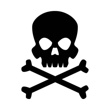 tehlike kafatası sinyali izole edilmiş simgesi