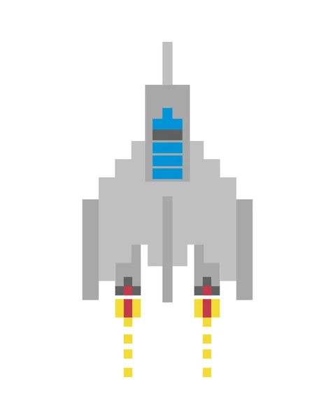 宇宙飞船飞行8位像素化图标 — 图库矢量图片