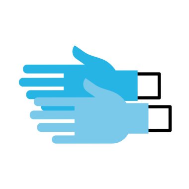 kauçuk eldiven çizgisi yarı renk simgesi