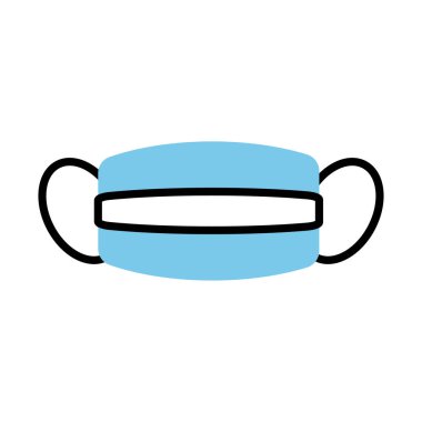 tıbbi maske koruma aksesuar satırı yarı renk simgesi