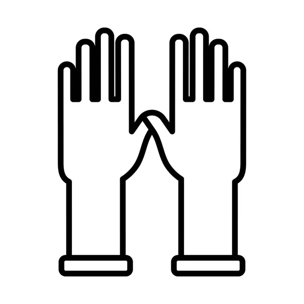 Значок стилю гумових рукавичок лінії — стоковий вектор